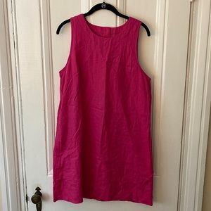 JCrew Button Back Linen Shift Dress